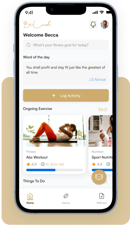 BeLush App Interface